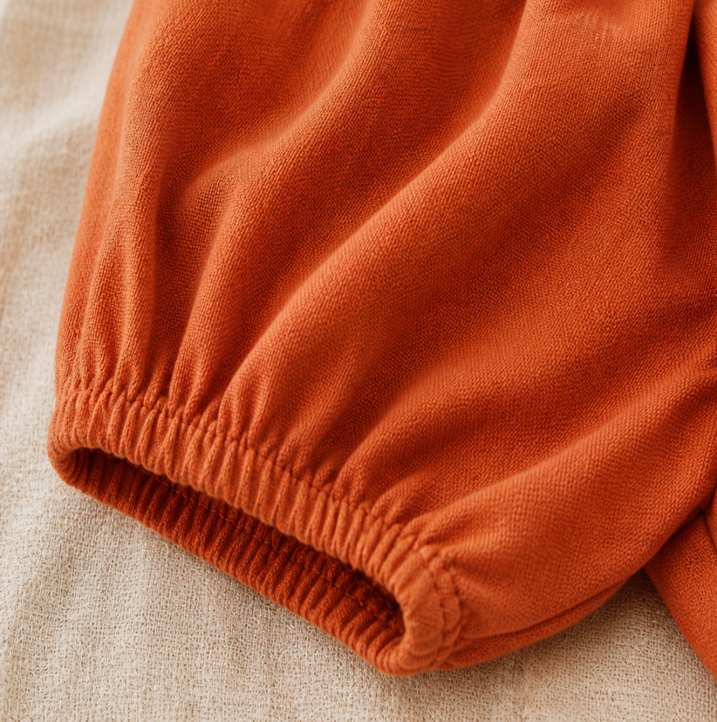 Ensemble Duo Bohème – Top à Broderies & Bloomers Terracotta