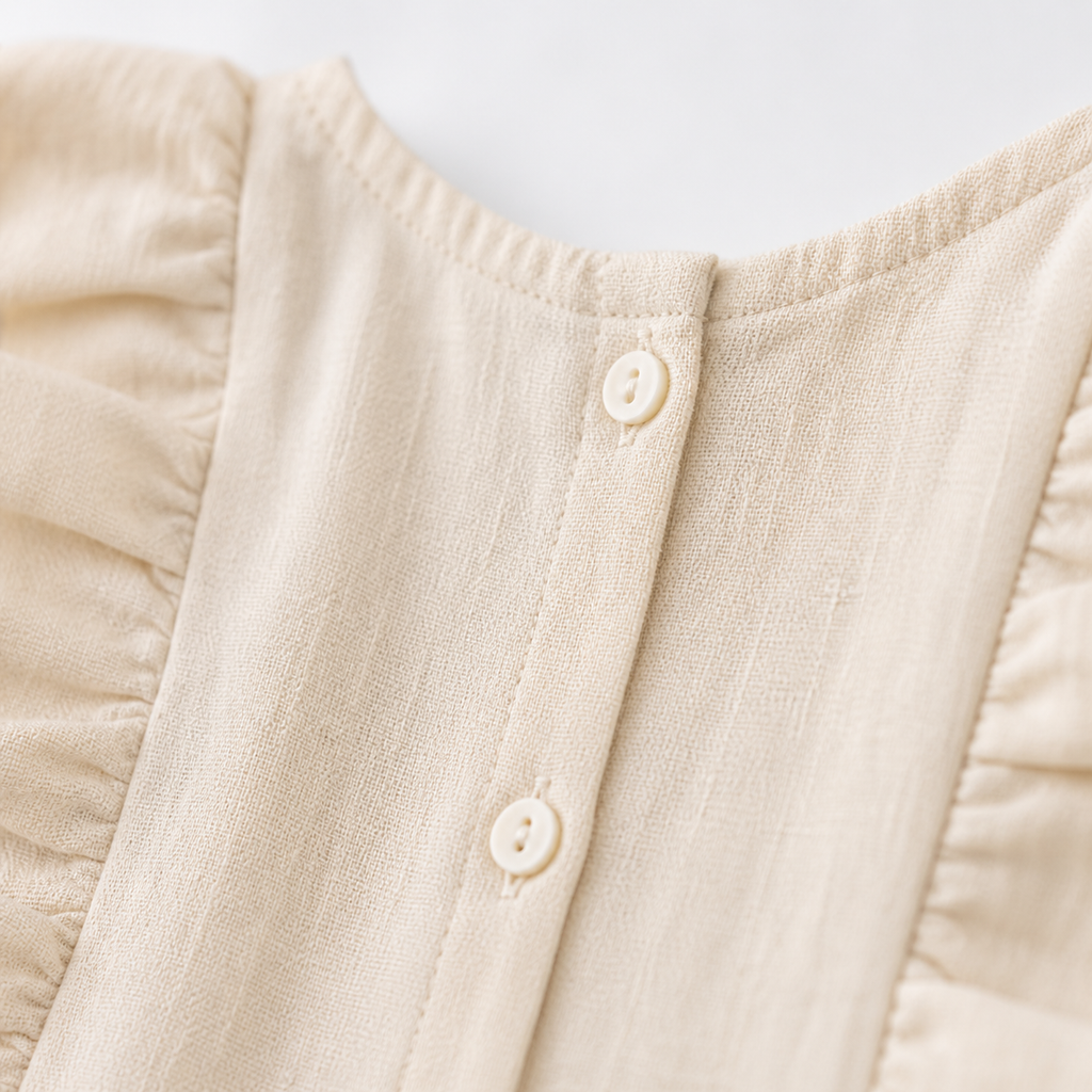 Ensemble Bohème en Lin – Top à Volants &amp; Pantalon Large Brodé