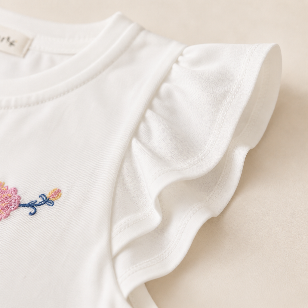 Ensemble Printanier 3 Pièces – Top, Jupe-Cullote & Chapeau Assorti