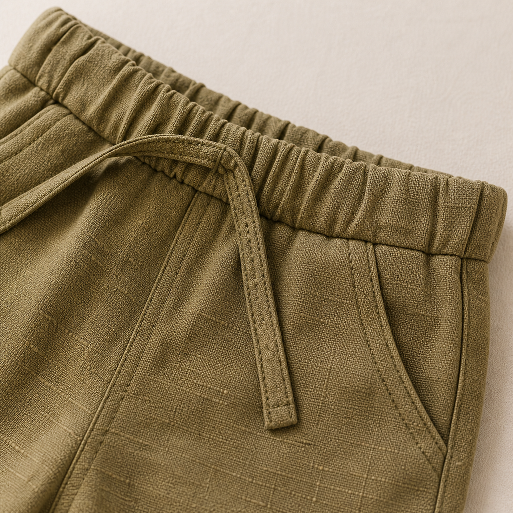 Ensemble Duo Explorateur  Chemise en Gaufre & Short Vert Olive