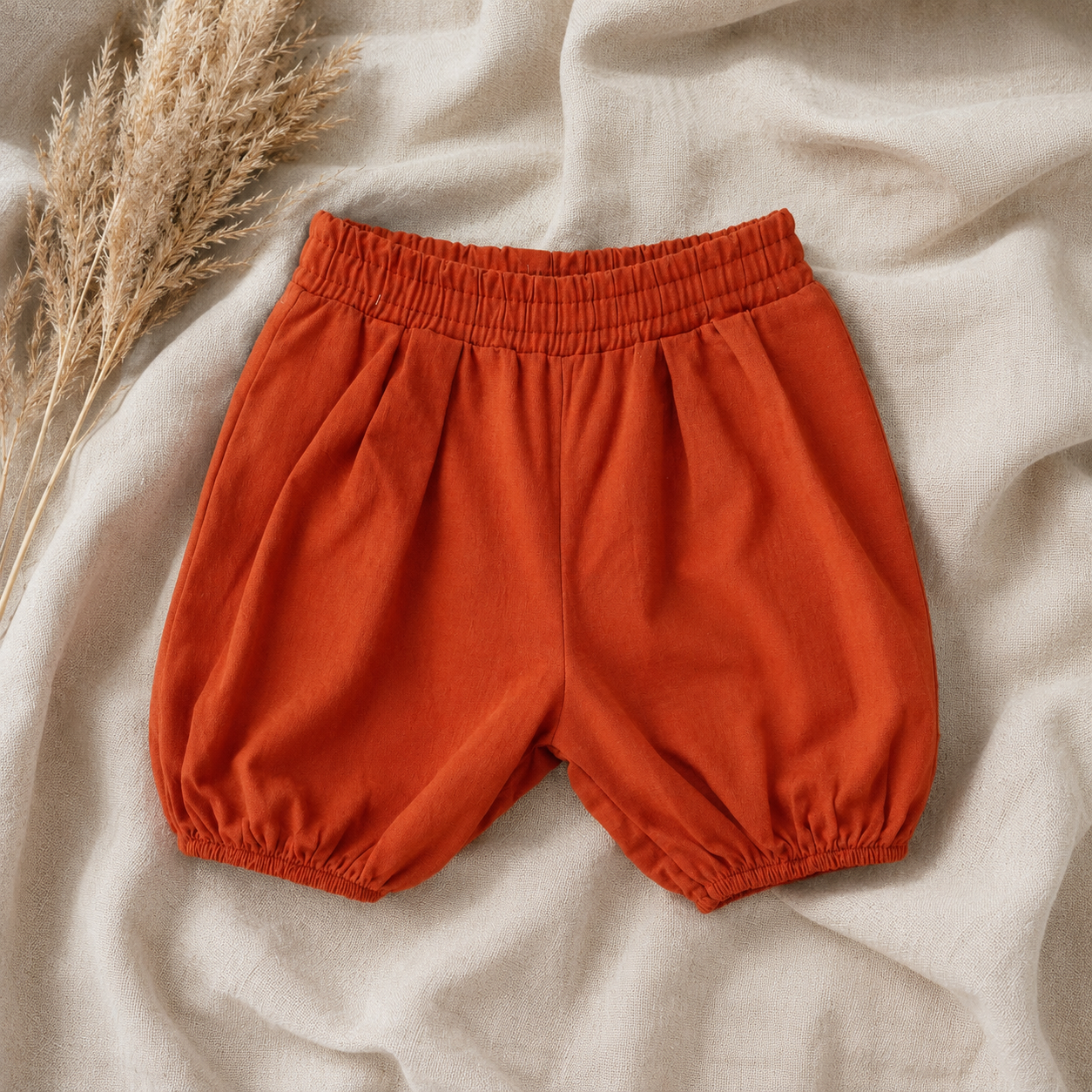 Ensemble Duo Bohème – Top à Broderies & Bloomers Terracotta