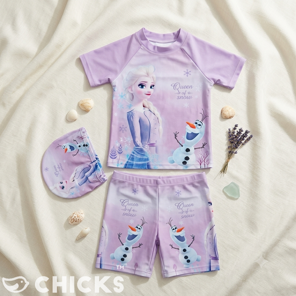 Le Maillot Reine des Neiges "Elsa & Olaf"