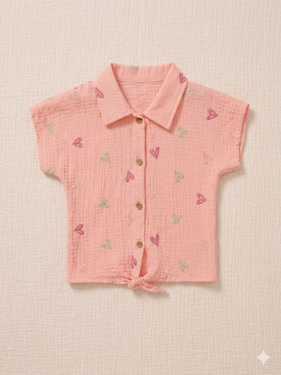 Ensemble Duo Décontracté – Chemise en Coton Gazé & Jean Large
