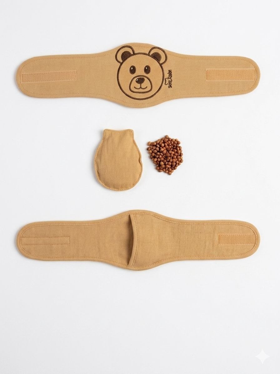 Ceinture Anti-Coliques aux Noyaux de Cerise – Motif Chat