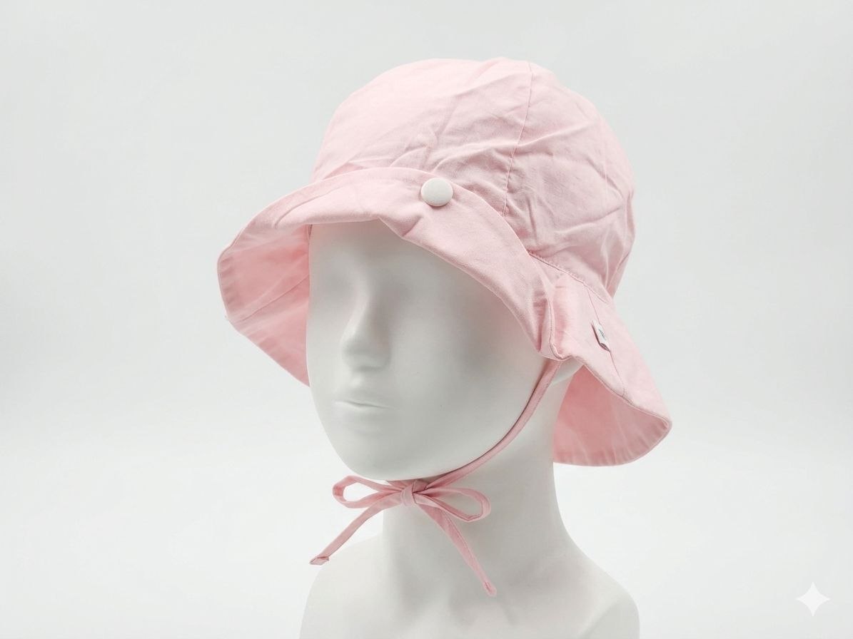 Chapeau de Soleil à Liens – Rose Pâle